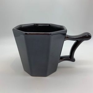 Starbucks Iridescent Gunmetal Gray Octagon 14 Oz Coffee Mug 2013